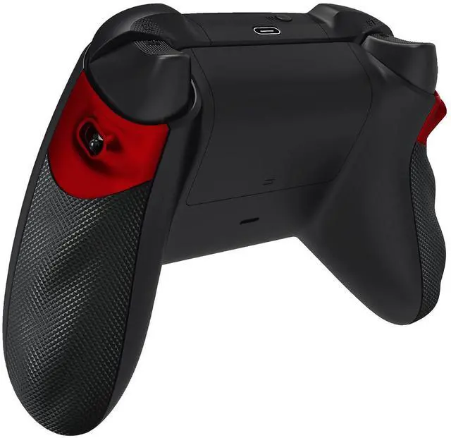 Alt view image 6 of 7 - FLEXOR Rubberized Side Rails Grips Trigger Stop Kit for Xbox Series X/S Controller, Anti-Slip Ergonomic Trigger Stopper Handle Grips for Xbox Core Controller Diamond Textured Scarlet Red @