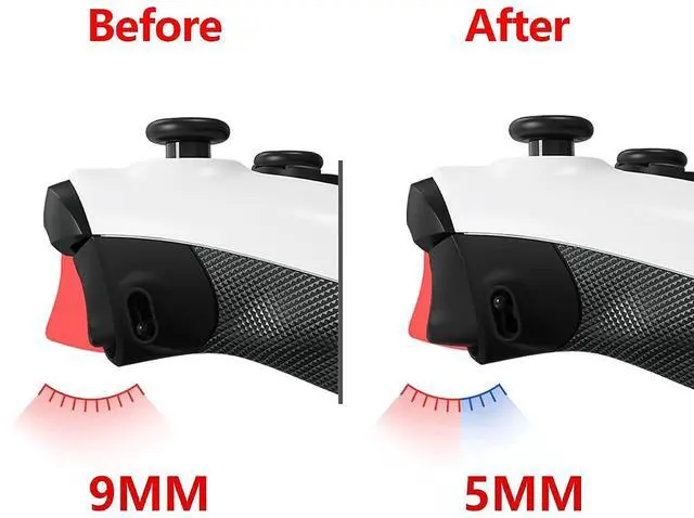 Alt view image 4 of 7 - Flexor Rubberized Side Rails Grips Trigger Stop Kit for Xbox Series X/S Controller, Anti-Slip Ergonomic Trigger Stopper Handle Grips for Xbox Core Controller Diamond Textured Black @