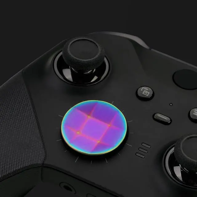 Alt view image 4 of 7 - 6 in 1 Metallic Rainbow Aura Blue & Purple Magnetic Stainless Steel D-pads Replacement Back Paddles for Xbox Elite , Direction Keys Back Buttons for Xbox Elite & Elite Series 2 Controller @