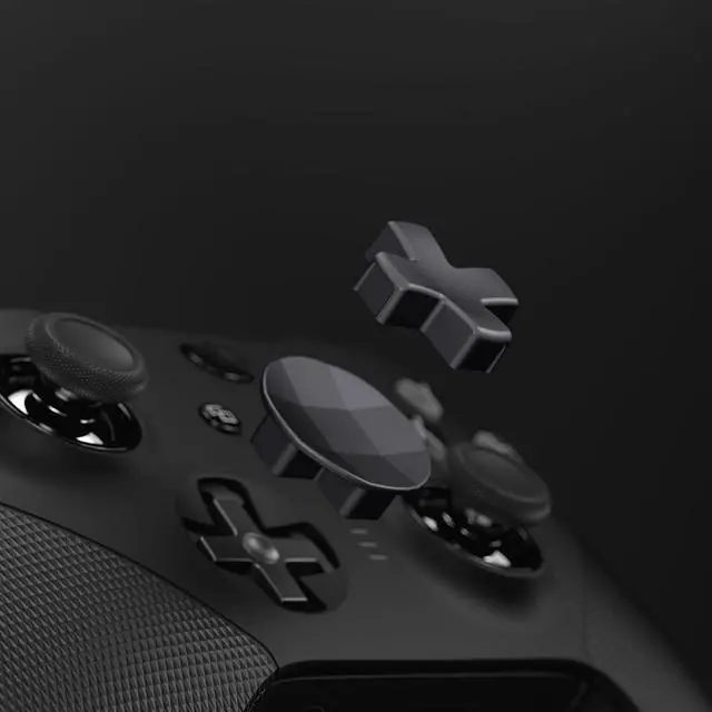Alt view image 2 of 7 - 2 pcs Metalic Black Magnetic Stainless Steel D-Pads, for Xbox Elite 1/2 Controller, Replacement Parts Directional Pad Button Kits for Xbox One Elite & Xbox One Elite Series 2 Controller @