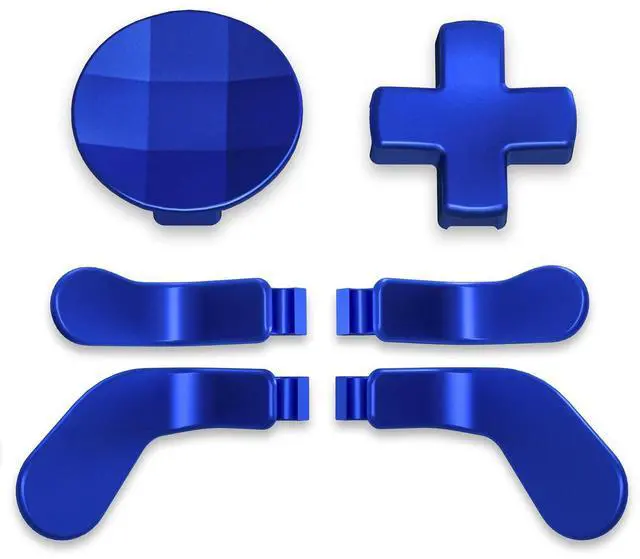Main image of 6 in 1 Metallic Blue Magnetic Stainless Steel D-pads Replacement Back Paddles for Xbox Elite V1/V2 Controller Direction Keys Back Buttons for Xbox Elite & Elite Series 2 Controller @
