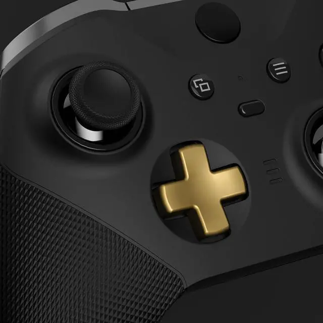 Alt view image 5 of 7 - 2Pcs Metalic Hero Gold Magnetic Stainless Steel D-Pads, for Xbox Elite 1/2 Controller, Replacement Parts Directional Pad Button Kits for Xbox One Elite & Xbox One Elite Series 2 Controller @