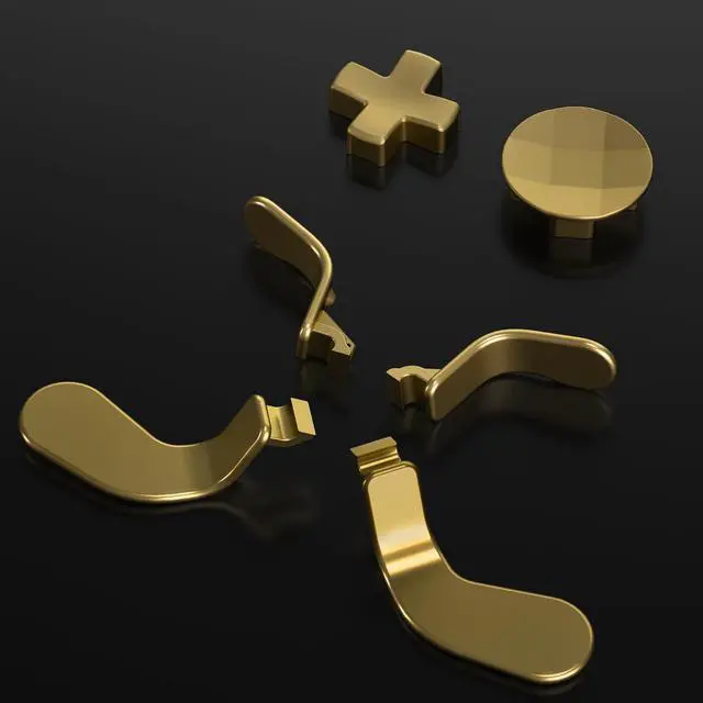 Alt view image 7 of 7 - 6 in 1 Metallic Hero Gold Magnetic Stainless Steel D-pads Replacement Back Paddles for Xbox Elite V1/V2 Controller Direction Keys Back Buttons for Xbox Elite & Elite Series 2 Controller @