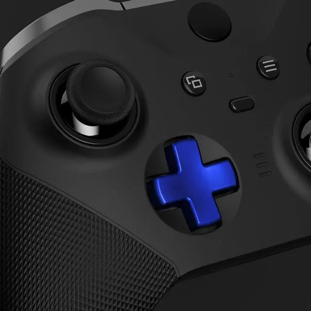 Alt view image 6 of 7 - 6 in 1 Metallic Blue Magnetic Stainless Steel D-pads Replacement Back Paddles for Xbox Elite V1/V2 Controller Direction Keys Back Buttons for Xbox Elite & Elite Series 2 Controller @
