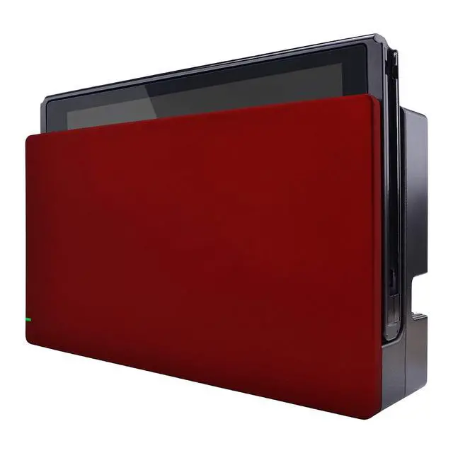 Alt view image 6 of 7 - Red Custom Faceplate for Nintendo Switch Charging Dock, Soft Touch Grip DIY Replacement Housing Shell for Nintendo Switch Dock @