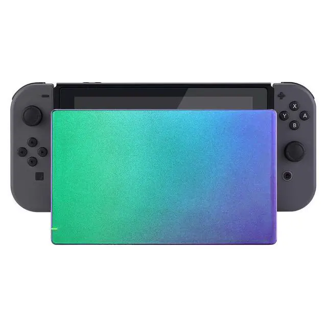 Alt view image 4 of 7 - Custom Chameleon Glossy Faceplate for Nintendo Switch Dock, Green Purple DIY Replacement Housing Shell for Nintendo Switch Dock - Dock NOT Included @