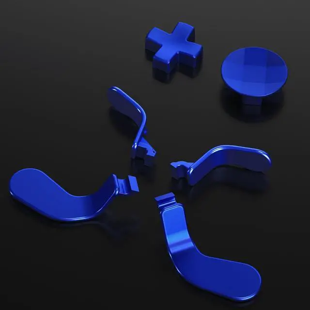 Alt view image 7 of 7 - 6 in 1 Metallic Blue Magnetic Stainless Steel D-pads Replacement Back Paddles for Xbox Elite V1/V2 Controller Direction Keys Back Buttons for Xbox Elite & Elite Series 2 Controller @