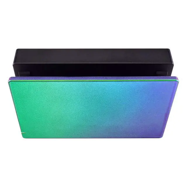 Alt view image 7 of 7 - Custom Chameleon Glossy Faceplate for Nintendo Switch Dock, Green Purple DIY Replacement Housing Shell for Nintendo Switch Dock - Dock NOT Included @