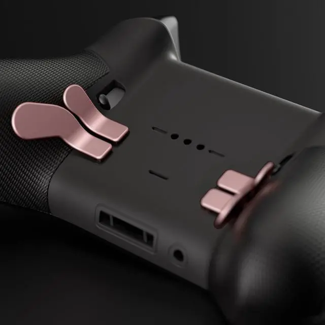 Alt view image 2 of 7 - 6 in 1 Metallic Rose Gold Magnetic Stainless Steel D-pads Replacement Back Paddles for Xbox Elite V1/V2 Controller, Direction Keys Back Buttons for Xbox Elite & Elite Series 2 Controller @