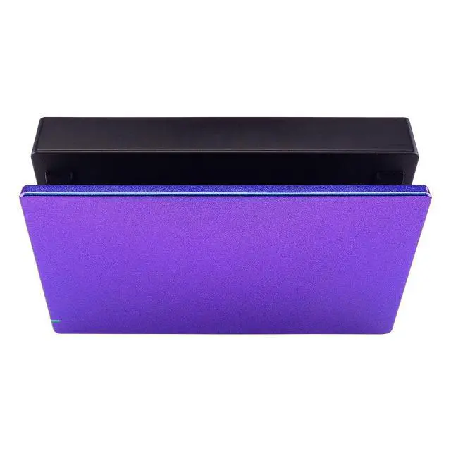Alt view image 7 of 7 - Custom Chameleon Glossy Faceplate for Nintendo Switch Dock, Purple Blue DIY Replacement Housing Shell for Nintendo Switch Dock - Dock NOT Included @