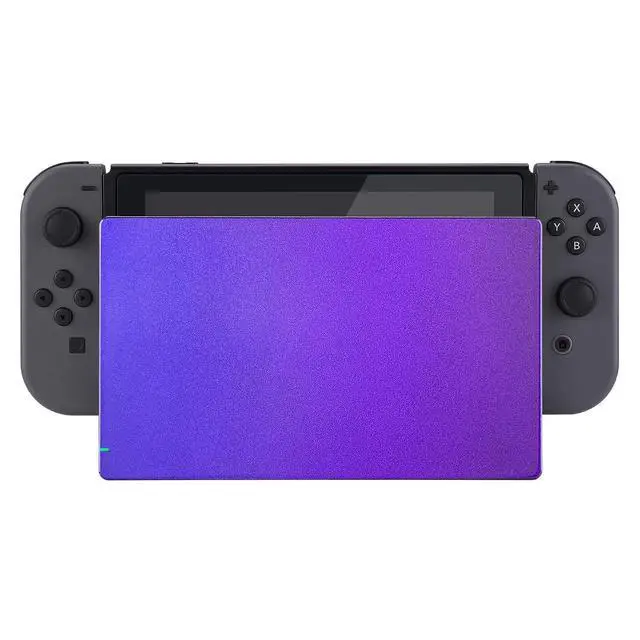 Alt view image 4 of 7 - Custom Chameleon Glossy Faceplate for Nintendo Switch Dock, Purple Blue DIY Replacement Housing Shell for Nintendo Switch Dock - Dock NOT Included @