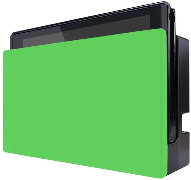 Alt view image 6 of 7 - Green Custom Faceplate for Nintendo Switch Charging Dock, Soft Touch Grip DIY Replacement Housing Shell for Nintendo Switch Dock @