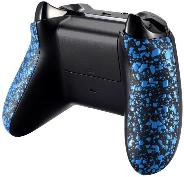 Main image of Replacement Controller Left Right Grips for Xbox One Controller (Model 1708), Textured Blue Back Panels Side Rails Handles for Xbox One X & S Controller - Console Without @