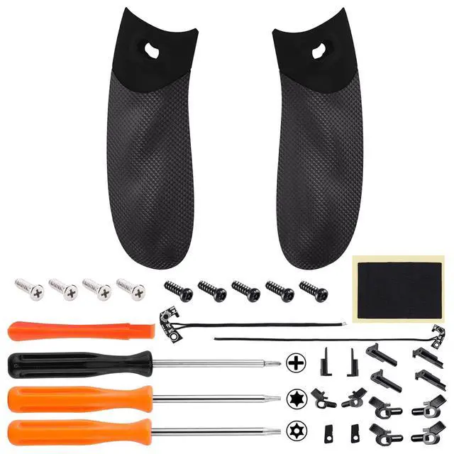 Alt view image 3 of 7 - Flexor Clicky Rubberized Side Rail Grips Trigger Stop Kit for Xbox Series X & S Controller, Diamond Textured Black Anti-Slip Ergonomic Trigger Stopper Handle Grips for Xbox Core Controller @