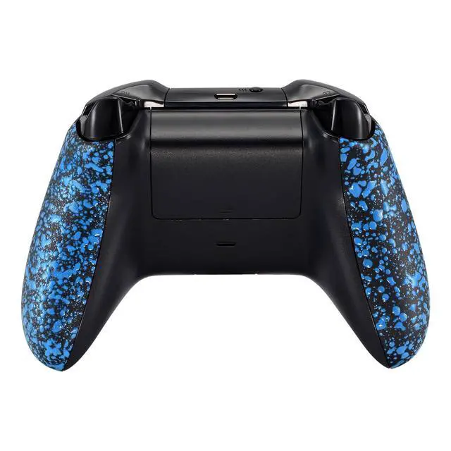Alt view image 4 of 7 - Replacement Controller Left Right Grips for Xbox One Controller (Model 1708), Textured Blue Back Panels Side Rails Handles for Xbox One X & S Controller - Console Without @