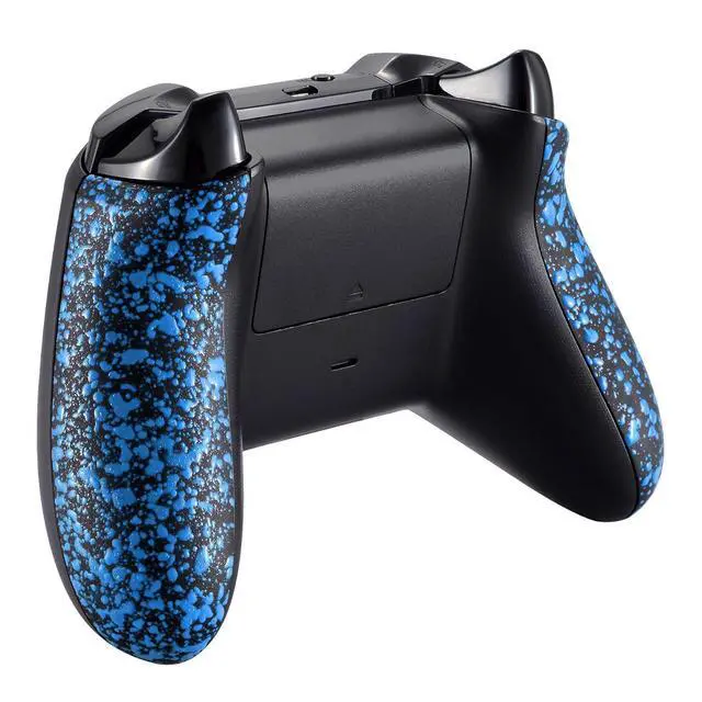 Alt view image 5 of 7 - Replacement Controller Left Right Grips for Xbox One Controller (Model 1708), Textured Blue Back Panels Side Rails Handles for Xbox One X & S Controller - Console Without @