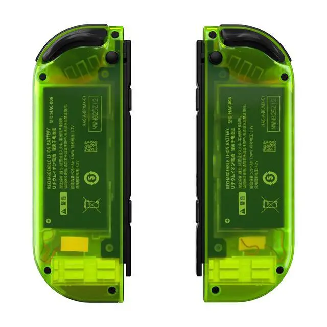 Alt view image 5 of 7 - DIY Replacement Shell Buttons for Nintendo Switch & Switch OLED, Clear Lime Green Custom Housing Case with Corlorful Button for Joycon Handheld Controller - Console Shell NOT Included @