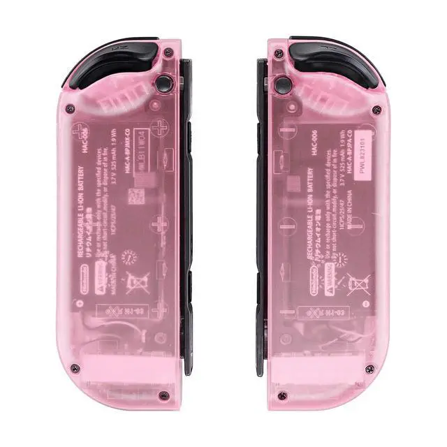 Alt view image 7 of 7 - DIY Replacement Shell Buttons for Nintendo Switch & Switch OLED, Clear Cherry Pink Custom Housing Case with Corlorful Button for Joycon Handheld Controller - Console Shell NOT Included @