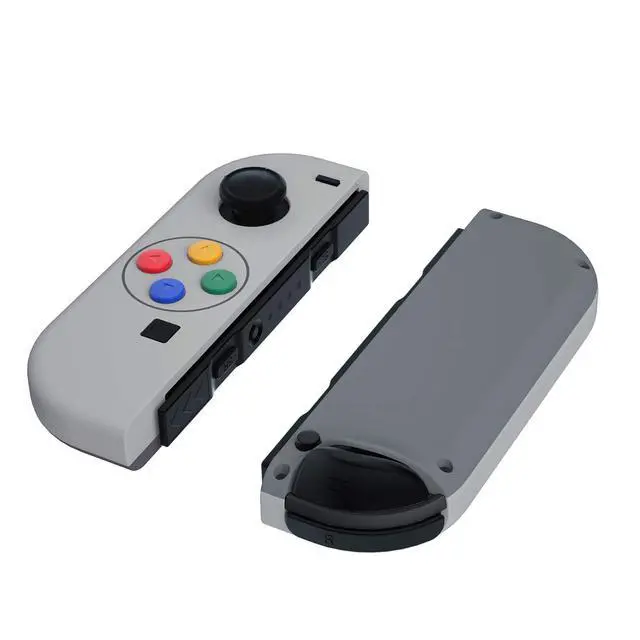 Alt view image 3 of 7 - DIY Replacement Shell Buttons for Nintendo Switch & Switch OLED, SFC SNES Classic EU Style Soft Touch Housing Case with Corlorful Button for Joycon Controller- Console Shell NOT Included @