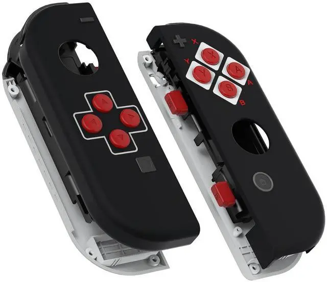 Main image of DIY Replacement Shell Buttons for Nintendo Switch & Switch OLED, Classics NES Style Soft Touch Housing with Full Set Button for Joycon Handheld Controller - Console Shell NOT Included @