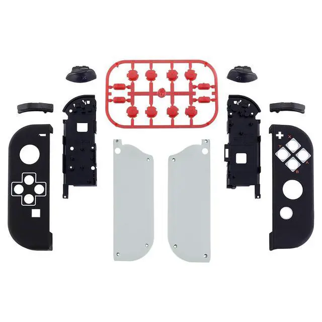 Alt view image 2 of 7 - DIY Replacement Shell Buttons for Nintendo Switch & Switch OLED, Classics NES Style Soft Touch Housing with Full Set Button for Joycon Handheld Controller - Console Shell NOT Included @