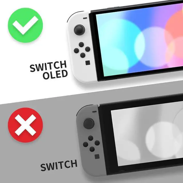 Alt view image 2 of 7 - DIY Full Set Shell Buttons for Nintendo Switch OLED, Replacement Console Back Plate & Kickstand Custom Case Housing for Nintendo Switch OLED JoyCon - Glitter Gradient Translucent Bluebell @