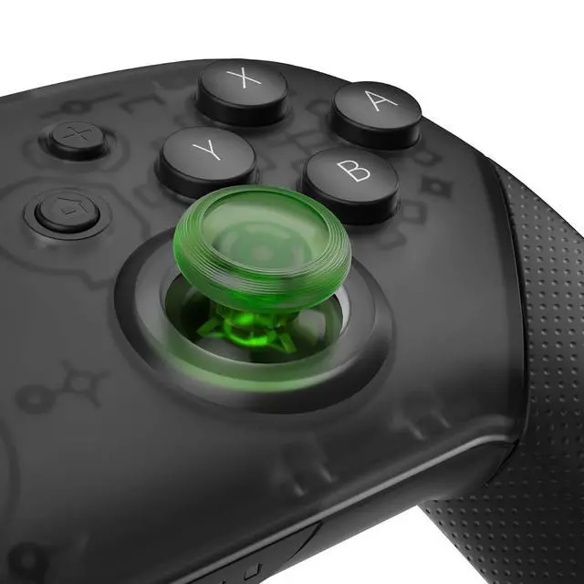 Alt view image 2 of 7 - Replacement 3D Joystick Thumbsticks, Clear Green Analog Thumb Sticks with Cross Screwdriver for Nintendo Switch Pro Controller - Controller Exclude @