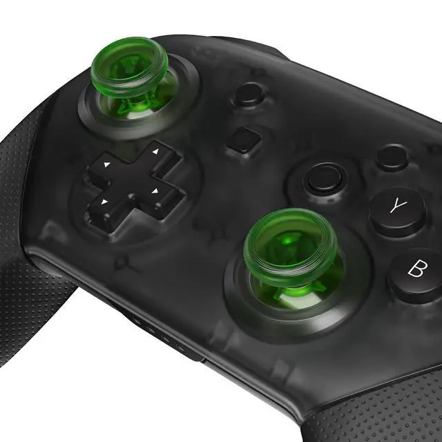 Alt view image 3 of 7 - Replacement 3D Joystick Thumbsticks, Clear Green Analog Thumb Sticks with Cross Screwdriver for Nintendo Switch Pro Controller - Controller Exclude @