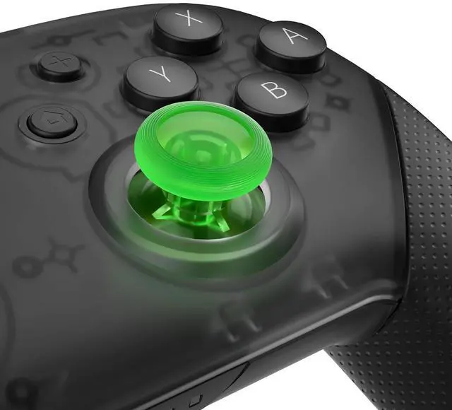 Alt view image 2 of 7 - Clear Light Green Replacement 3D Joystick Thumbsticks, Analog Thumb Sticks with Cross Screwdriver for Nintendo Switch Pro Controller - Controller Without @