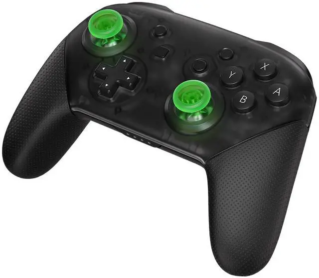 Alt view image 4 of 7 - Clear Light Green Replacement 3D Joystick Thumbsticks, Analog Thumb Sticks with Cross Screwdriver for Nintendo Switch Pro Controller - Controller Without @