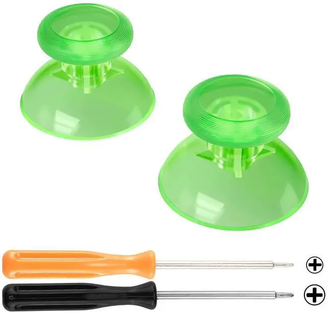 Main image of Clear Light Green Replacement 3D Joystick Thumbsticks, Analog Thumb Sticks with Cross Screwdriver for Nintendo Switch Pro Controller - Controller Without @