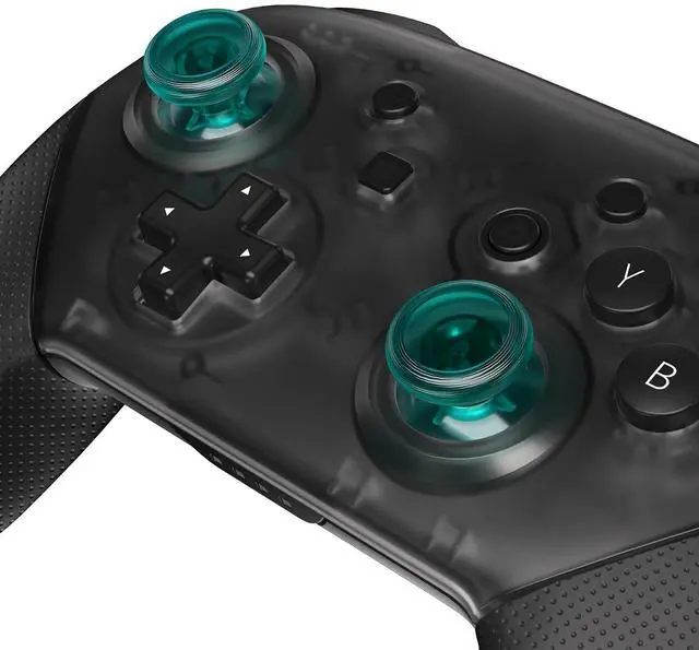 Alt view image 3 of 7 - Emerald Green Replacement 3D Joystick Thumbsticks, Analog Thumb Sticks with Cross Screwdriver for Nintendo Switch Pro Controller - Controller Without @