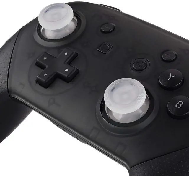 Alt view image 3 of 7 - Transparent Clear Replacement 3D Joystick Thumbsticks, Analog Thumb Sticks with Cross Screwdriver for Nintendo Switch Pro Controller @