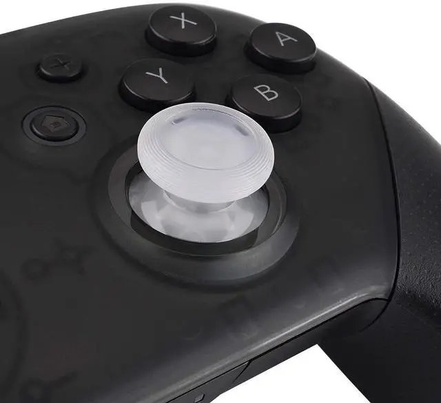 Alt view image 2 of 7 - Transparent Clear Replacement 3D Joystick Thumbsticks, Analog Thumb Sticks with Cross Screwdriver for Nintendo Switch Pro Controller @