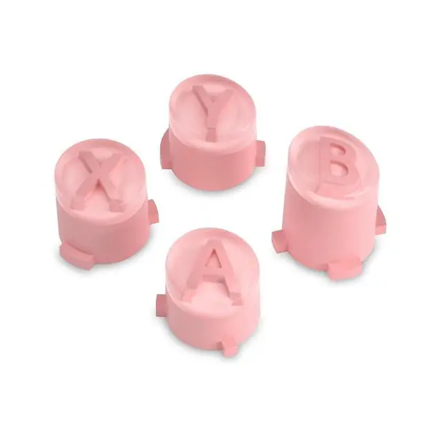 Alt view image 4 of 7 - ABXY Buttons for Xbox Core Wireless Controller, Two-Tone Carmine Pale Red & Clear Classic Symbols Action Buttons Replacement Prats for Xbox One S/X, Elite Series 2 Core & 1 Controller @