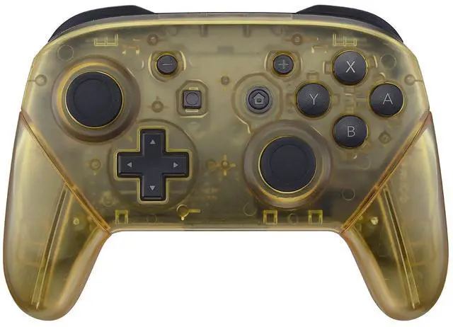 Main image of Amber Yellow Faceplate Backplate Handles for Nintendo Switch Pro Controller, DIY Replacement Grip Housing Shell Cover for Nintendo Switch Pro - Controller NOT Included @