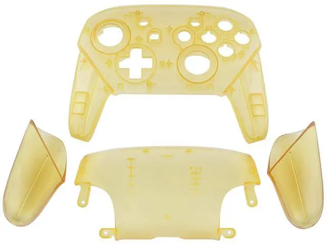 Alt view image 2 of 7 - Amber Yellow Faceplate Backplate Handles for Nintendo Switch Pro Controller, DIY Replacement Grip Housing Shell Cover for Nintendo Switch Pro - Controller NOT Included @