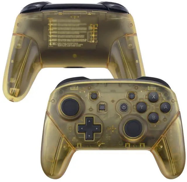 Alt view image 5 of 7 - Amber Yellow Faceplate Backplate Handles for Nintendo Switch Pro Controller, DIY Replacement Grip Housing Shell Cover for Nintendo Switch Pro - Controller NOT Included @