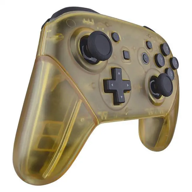 Alt view image 7 of 7 - Amber Yellow Faceplate Backplate Handles for Nintendo Switch Pro Controller, DIY Replacement Grip Housing Shell Cover for Nintendo Switch Pro - Controller NOT Included @