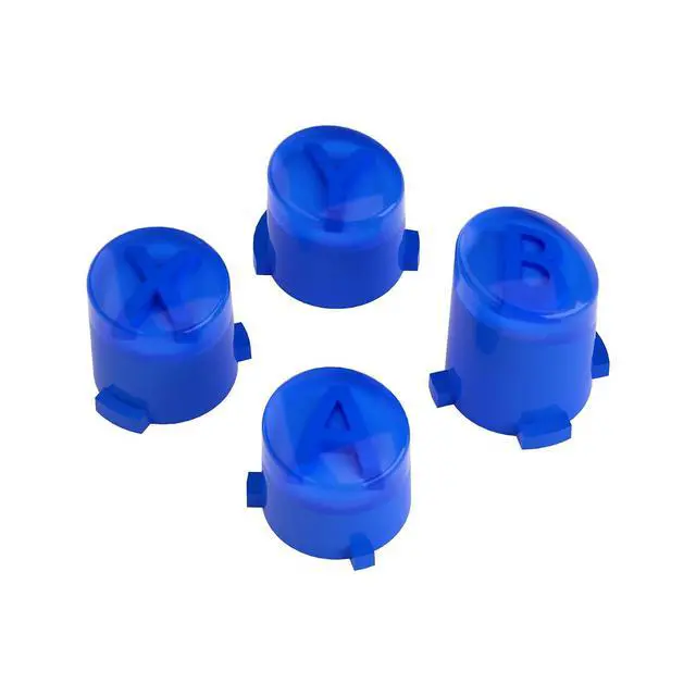Alt view image 4 of 7 - ABXY Buttons for Xbox Core Wireless Controller, Two-Tone Carmine Blue & Clear Classic Symbols Action Buttons Replacement Prats for Xbox One S/X, Elite Series 2 Core & 1 Controller @