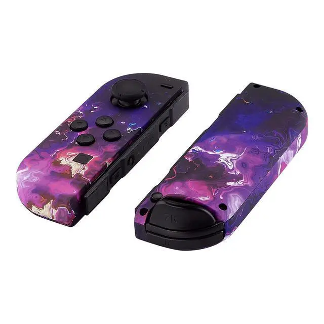 Alt view image 3 of 7 - DIY Replacement Shell Buttons for Nintendo Switch & Switch OLED, Surreal Lava Soft Touch Custom Housing with Full Set Button for Joycon Handheld Controller - Console Shell NOT Included @