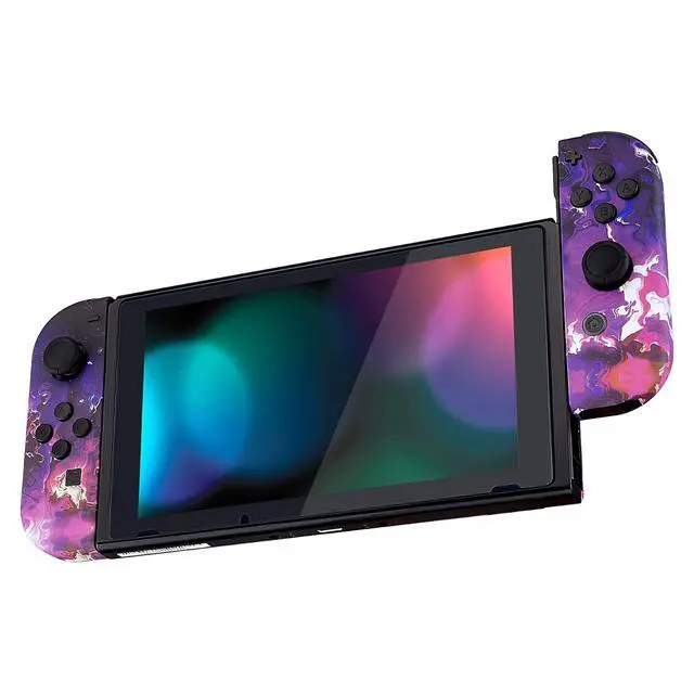 Alt view image 4 of 7 - DIY Replacement Shell Buttons for Nintendo Switch & Switch OLED, Surreal Lava Soft Touch Custom Housing with Full Set Button for Joycon Handheld Controller - Console Shell NOT Included @