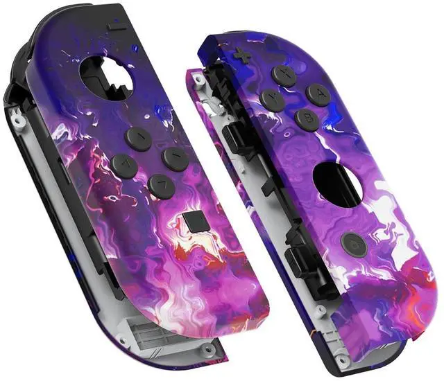 Main image of DIY Replacement Shell Buttons for Nintendo Switch & Switch OLED, Surreal Lava Soft Touch Custom Housing with Full Set Button for Joycon Handheld Controller - Console Shell NOT Included @