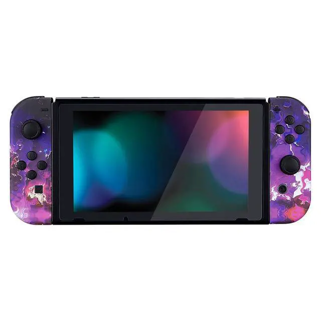 Alt view image 7 of 7 - DIY Replacement Shell Buttons for Nintendo Switch & Switch OLED, Surreal Lava Soft Touch Custom Housing with Full Set Button for Joycon Handheld Controller - Console Shell NOT Included @