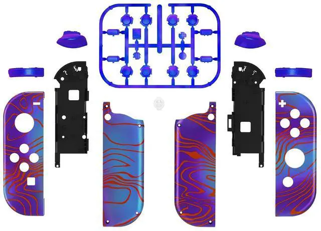 Alt view image 2 of 7 - DIY Replacement Shell Buttons for Nintendo Switch & Switch OLED, Damascuscamo Custom Housing Case with Full Set Button for Joycon Controller - Console Shell NOT Included @