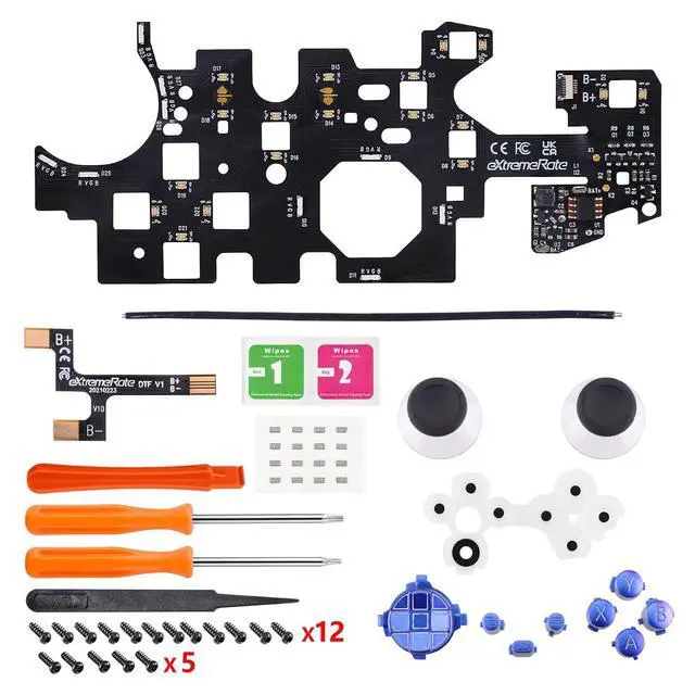 Alt view image 2 of 7 - Multi-Colors Luminated D-pad Thumbsticks Start Back Sync ABXY Buttons for Xbox Series X/S Controller, Chameleon Purple Blue Classical Symbols Buttons DTF V2 LED Kit for Xbox Model 1914 @