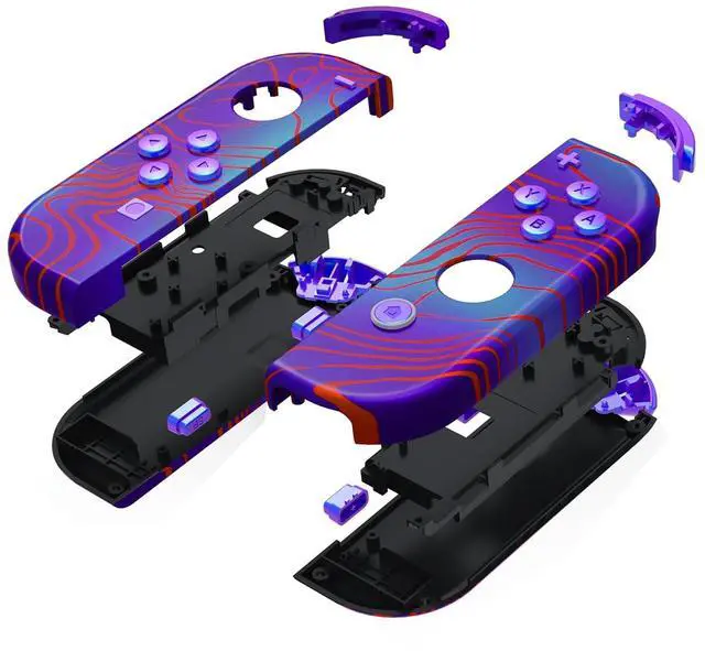 Alt view image 6 of 7 - DIY Replacement Shell Buttons for Nintendo Switch & Switch OLED, Damascuscamo Custom Housing Case with Full Set Button for Joycon Controller - Console Shell NOT Included @