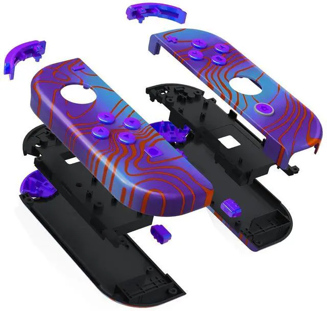 Alt view image 7 of 7 - DIY Replacement Shell Buttons for Nintendo Switch & Switch OLED, Damascuscamo Custom Housing Case with Full Set Button for Joycon Controller - Console Shell NOT Included @