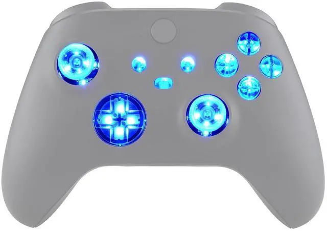 Main image of Multi-Colors Luminated D-pad Thumbsticks Start Back Sync ABXY Buttons for Xbox Series X/S Controller, Transparent Clear 7 Colors 9 Modes DTF V2 LED Kit for Xbox Core Controller Model 1914 @
