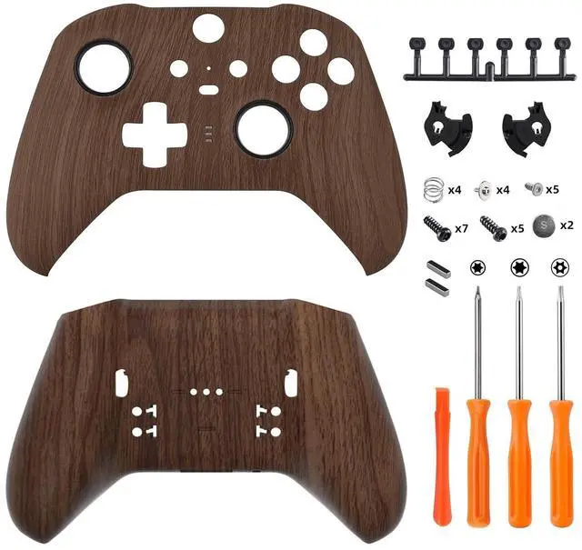 Main image of Faceplate Shell + Bottom Shell for Xbox Elite Series 2, Elite Series 2 Core Controller - Wood Grain @